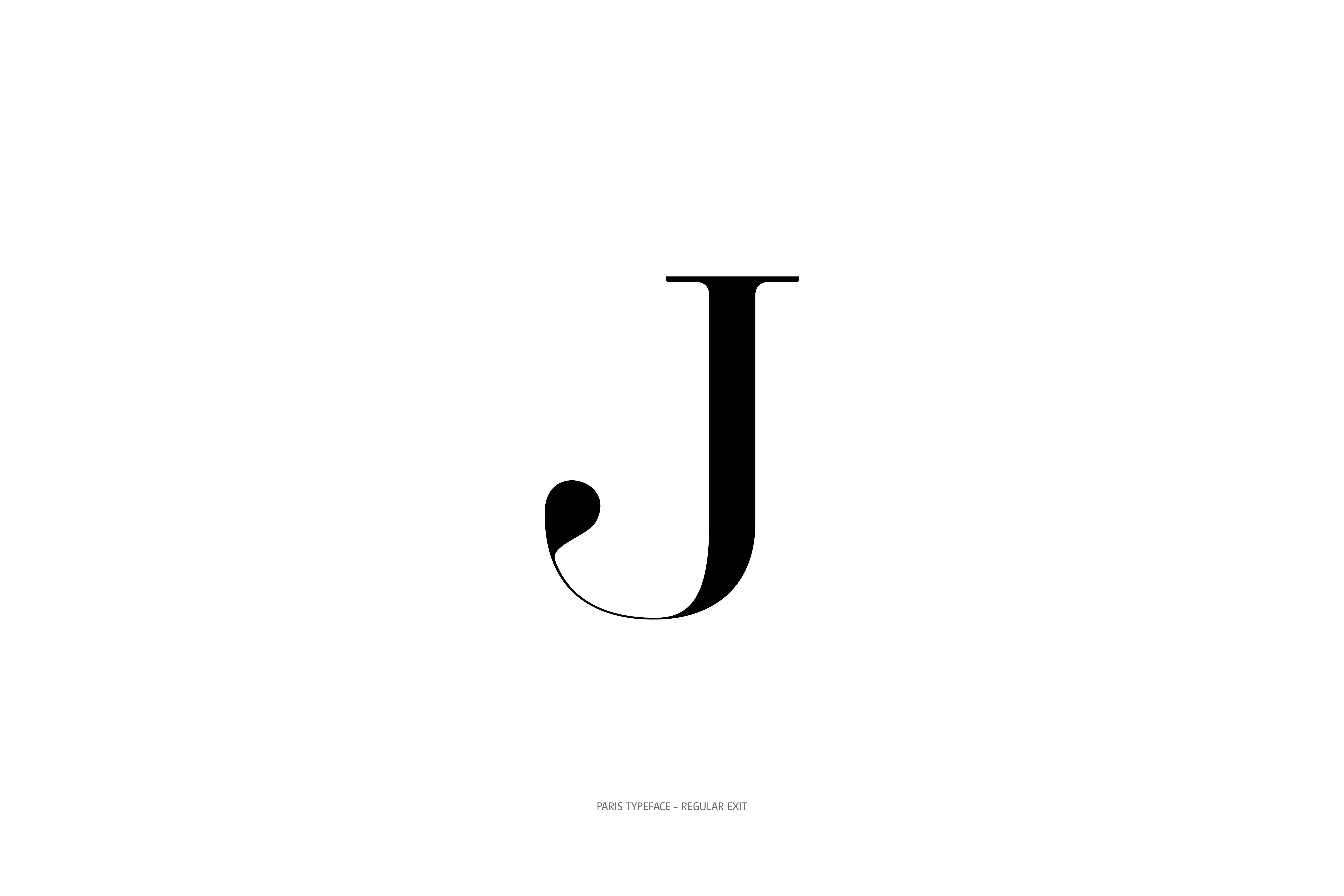 Paris Typeface Regular Exit J