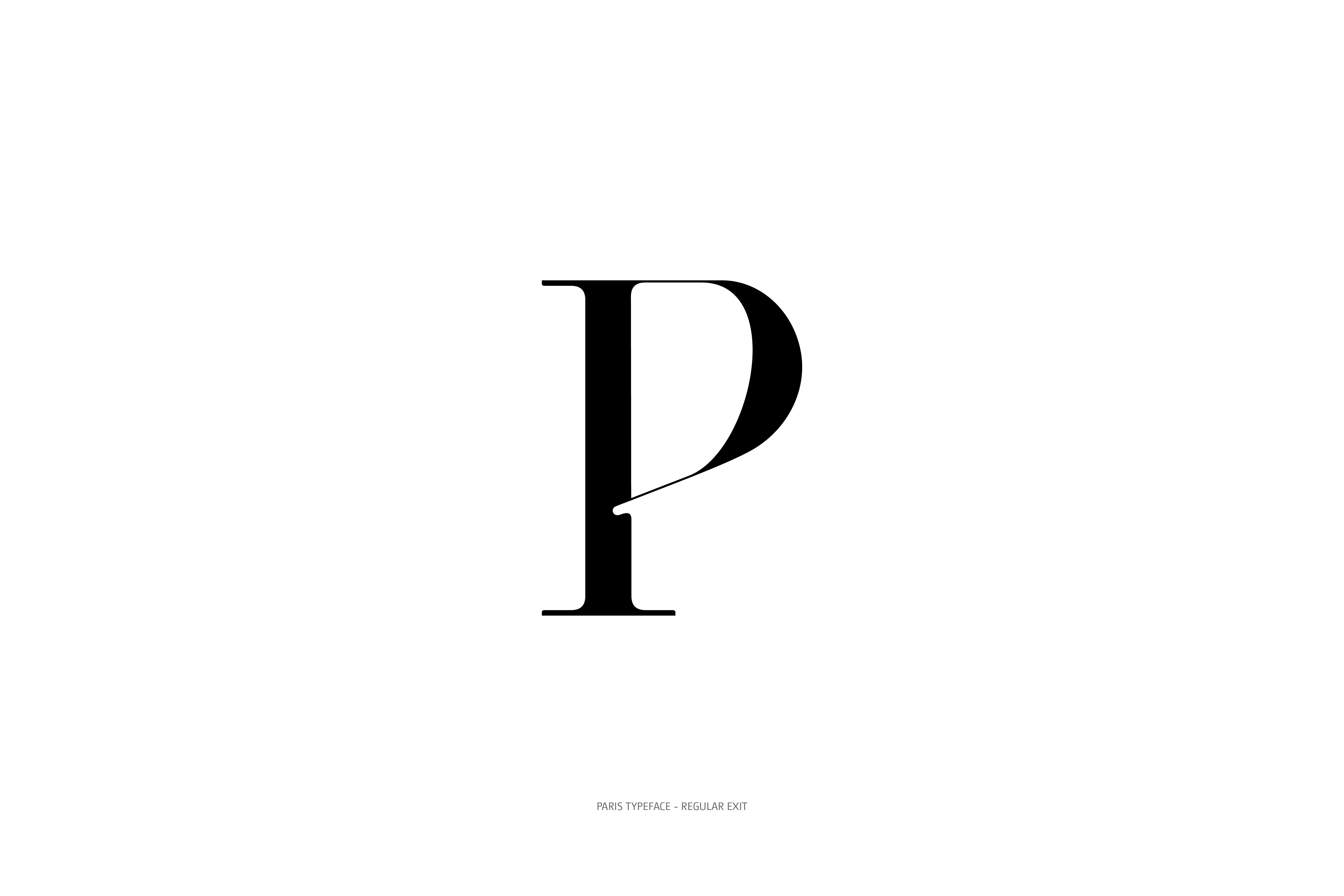 Paris Typeface Regular Exit P