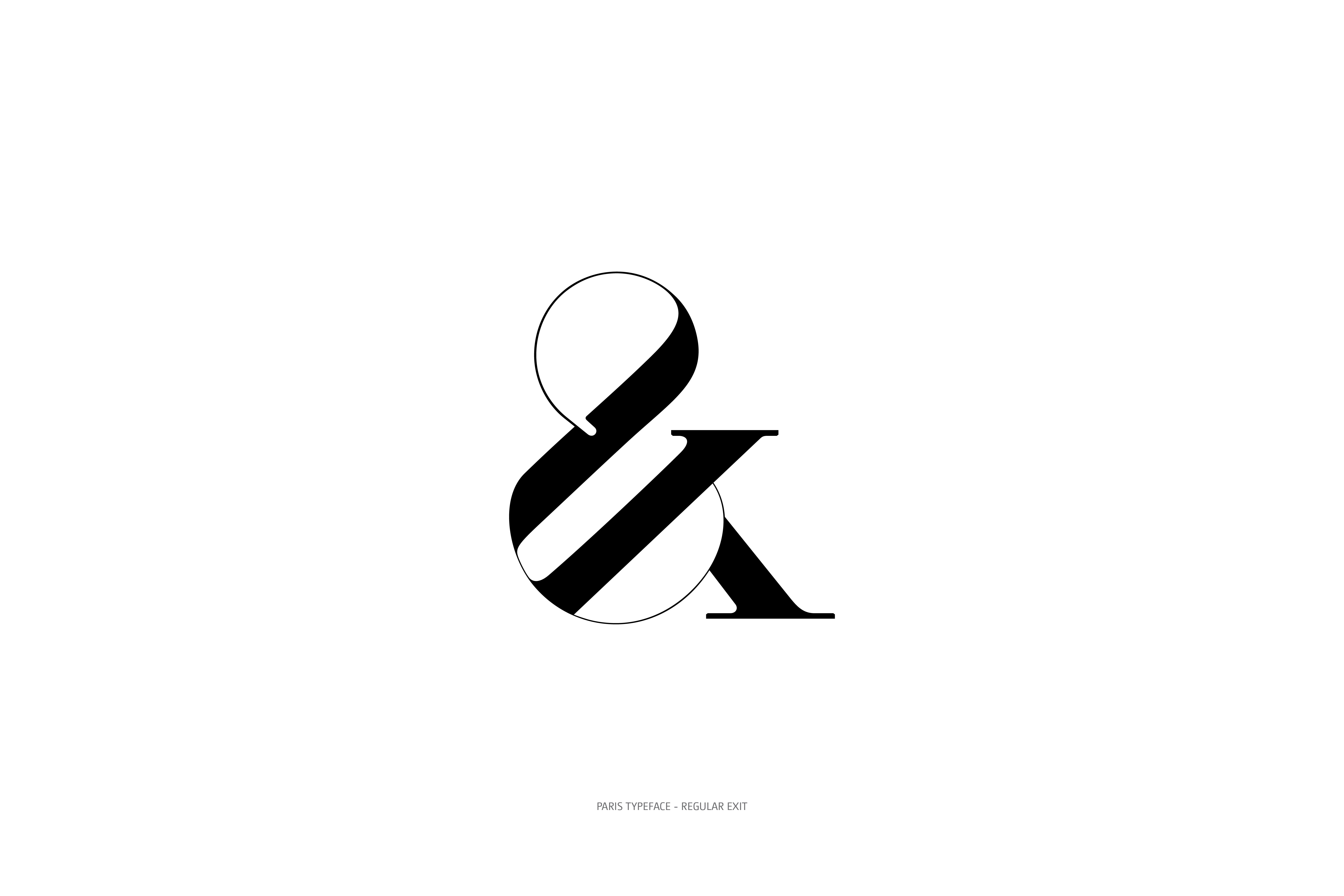 Paris Typeface Regular Exit ampersand