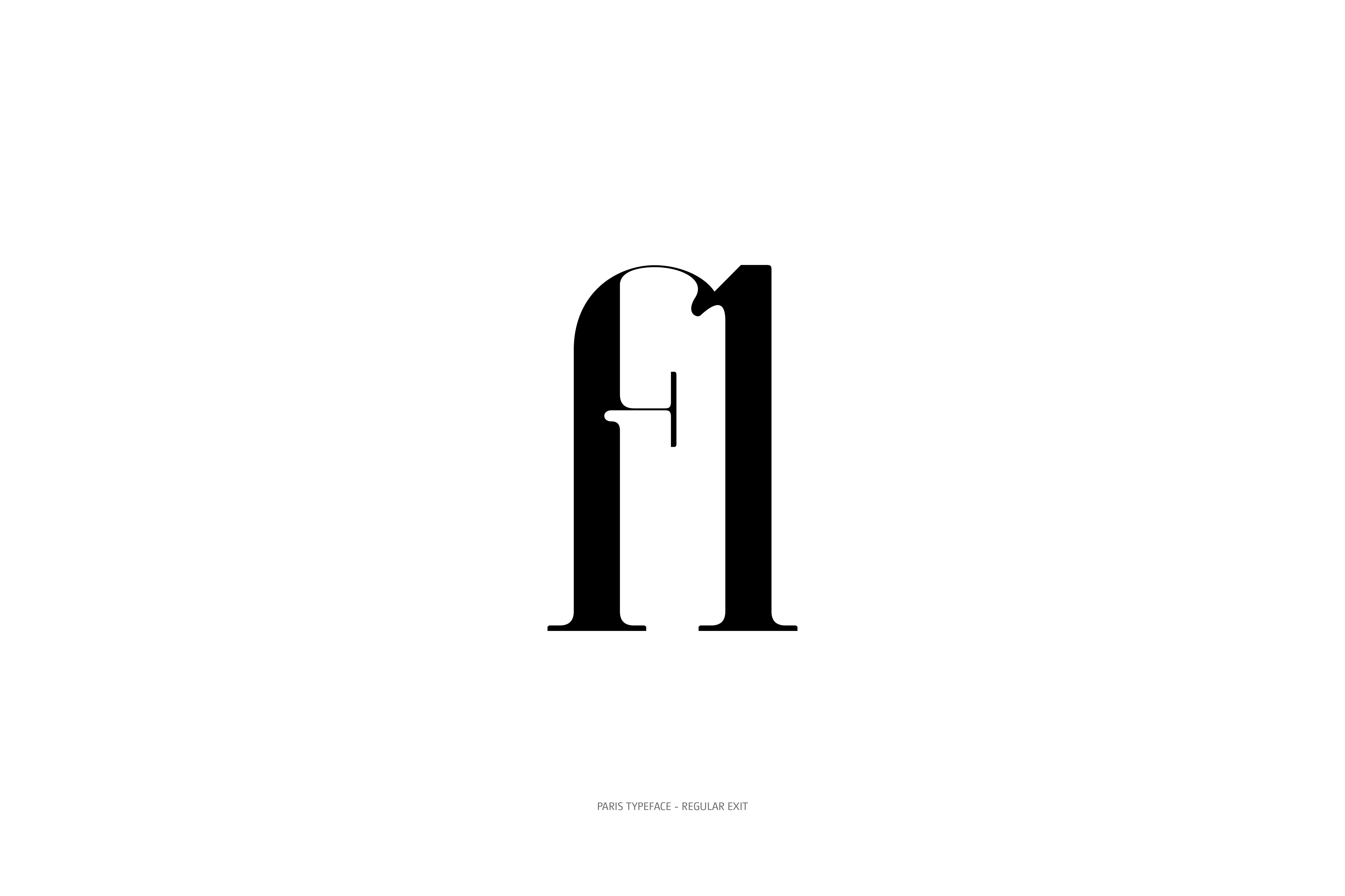 Paris Typeface Regular Exit fl ligature