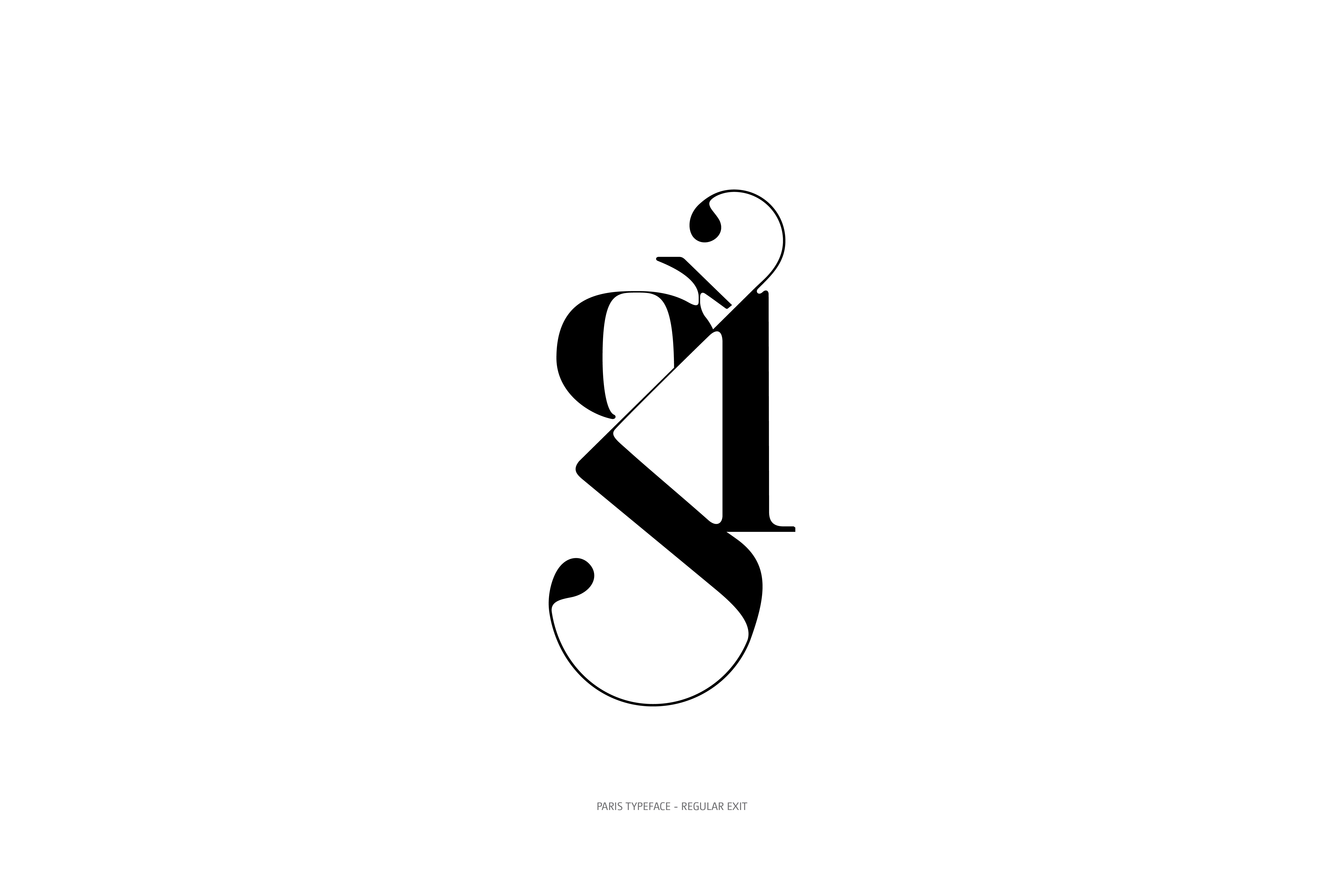 Paris Typeface Regular Exit gi ligature