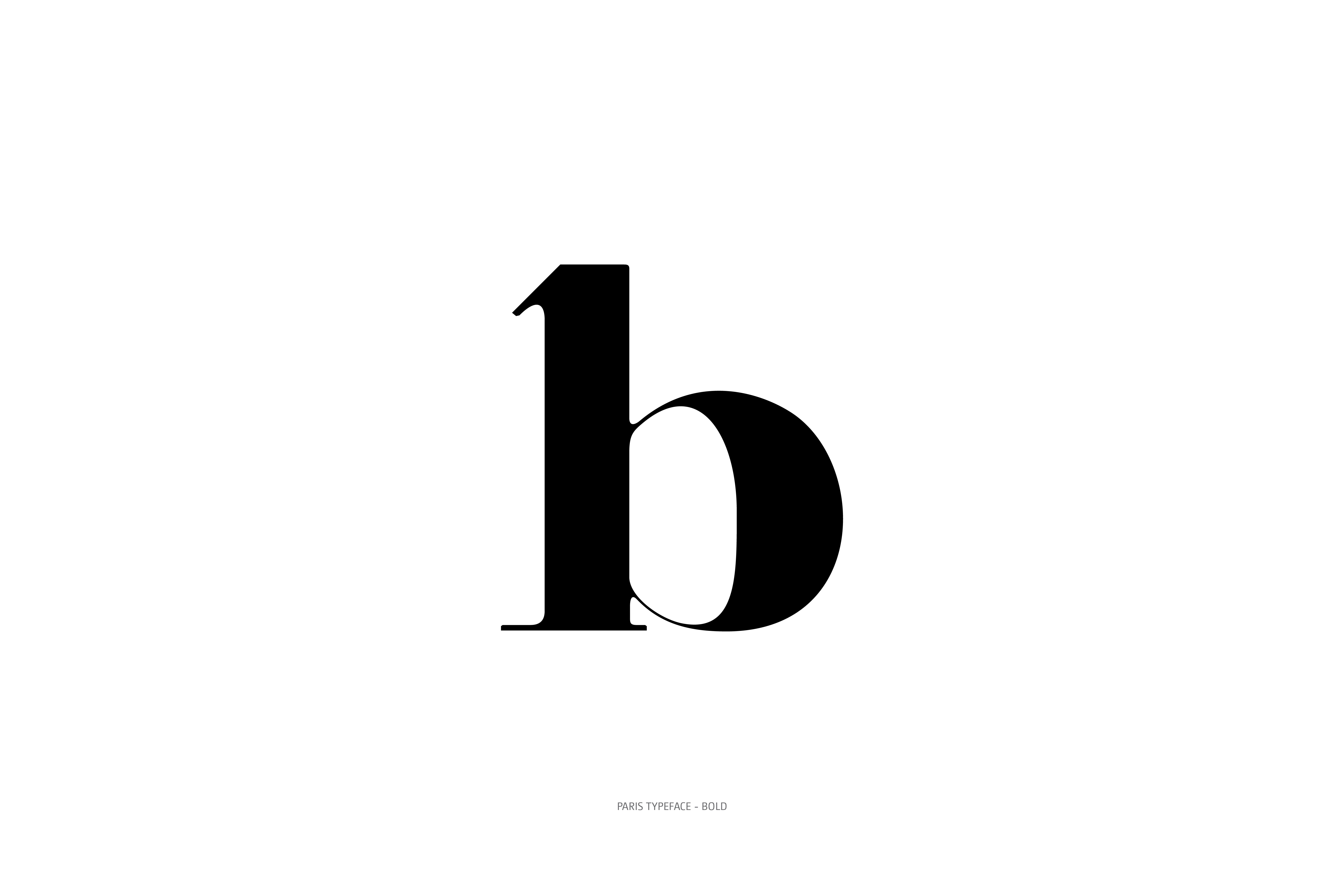 Paris Typeface Bold Plain b