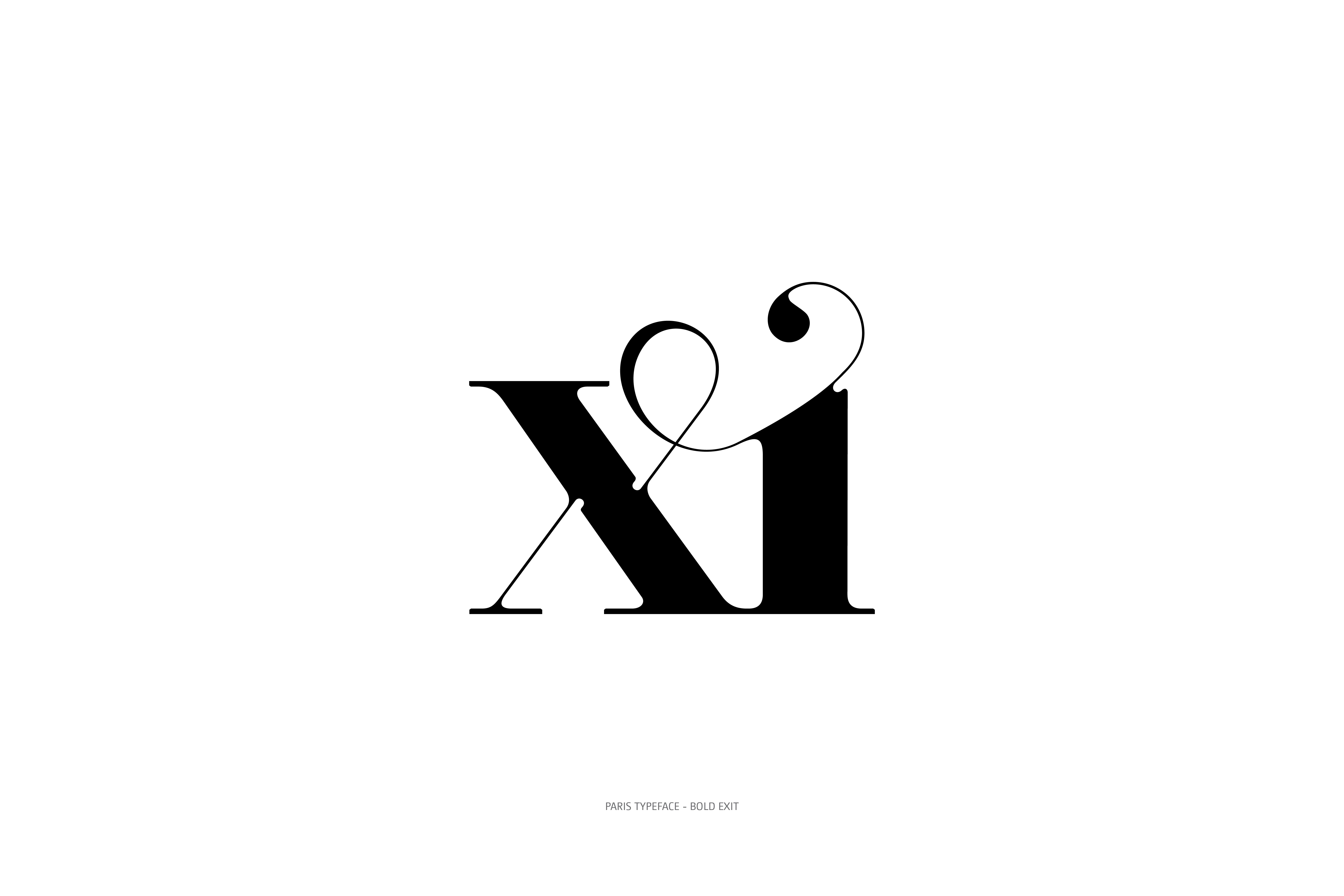 Paris Typeface Bold Exit Style Moshik Nadav Fashion Fonts Typography