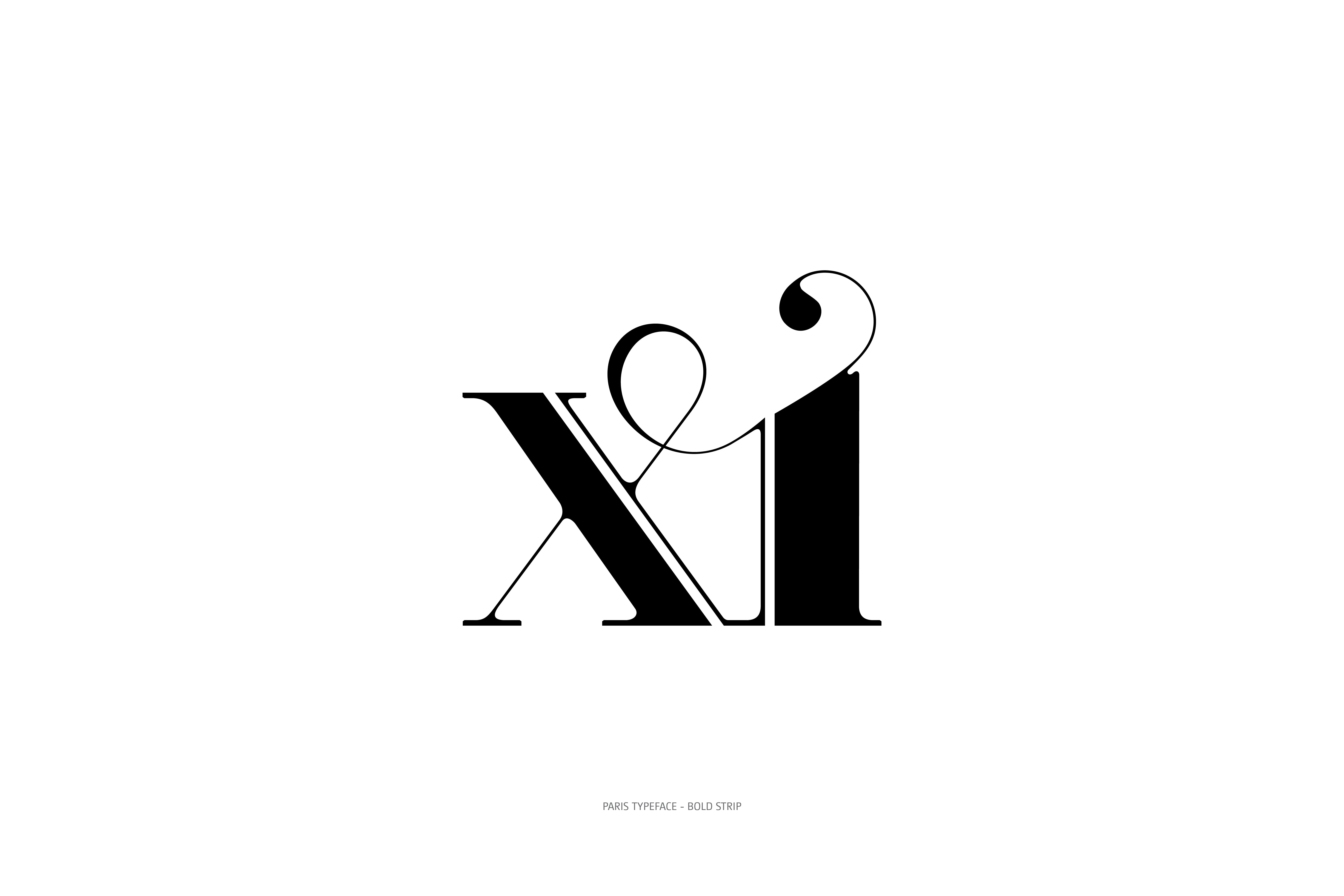 Paris Typeface Bold Strip xi ligature