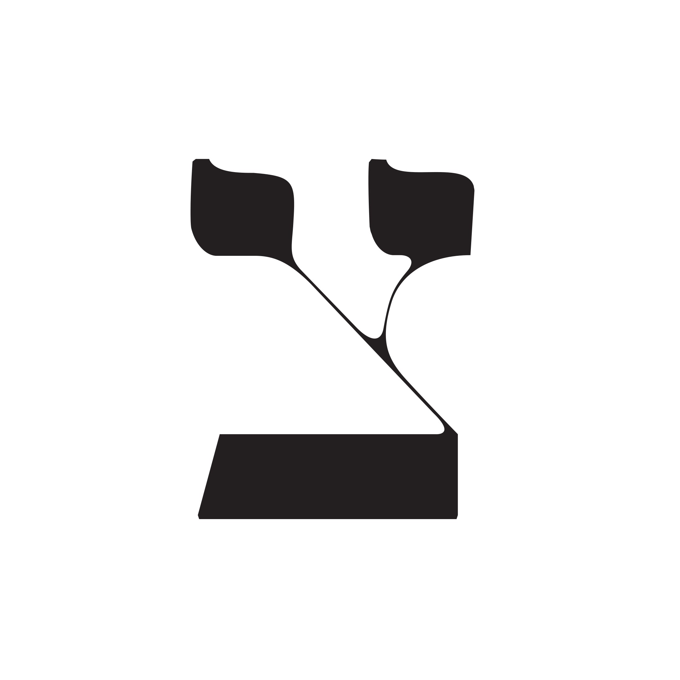 Moshik Hebrew Typeface Tzadik letter