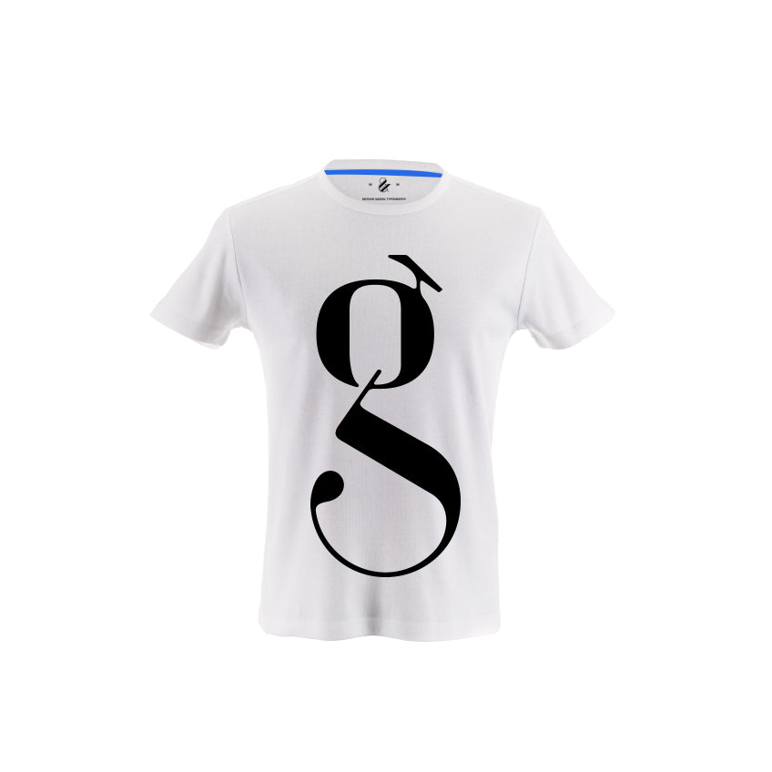 Lowercase g Tshirt - Moshik Nadav Fashion Typography