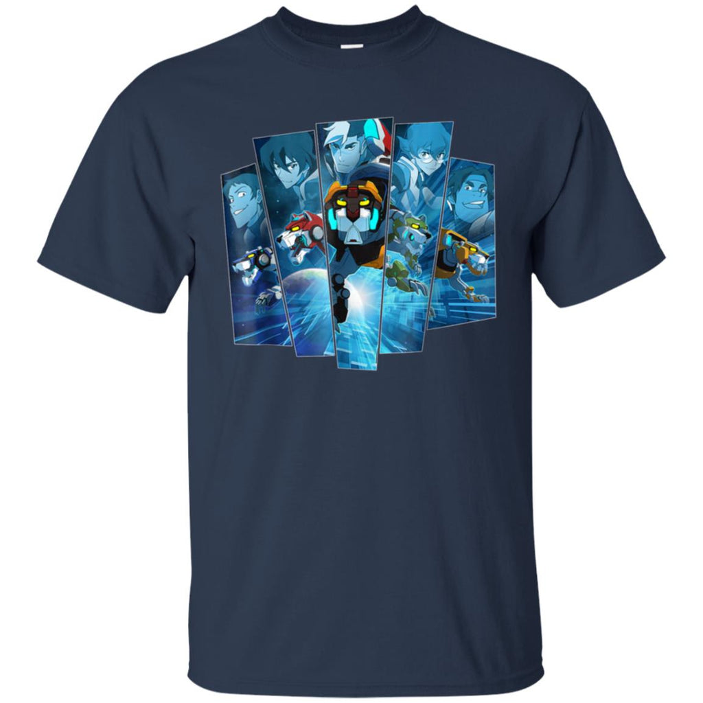 Voltron Legendary Defender 5 Lions In Blue Hue T Shirt Coscotee - voltron roblox shirt