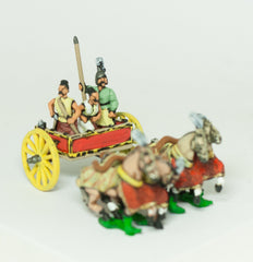 CHOE6a Shang or Chou Chinese: Four horse Heavy Chariot with driver, archer and spearmen