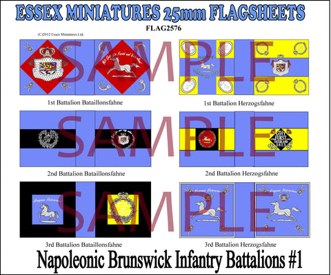 Flag 2576 Napoleonic: Brunswick Inf. Battalions # 1 | Essex Miniatures