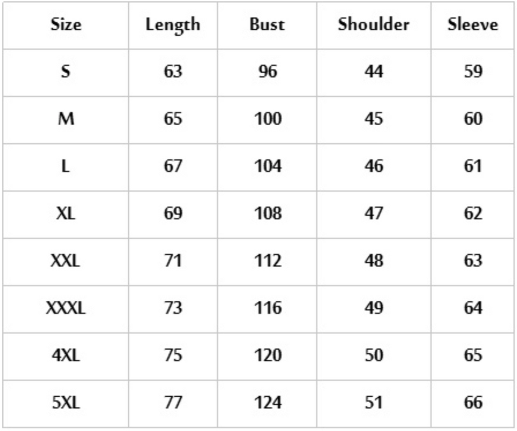 Splendid Clothing Size Chart