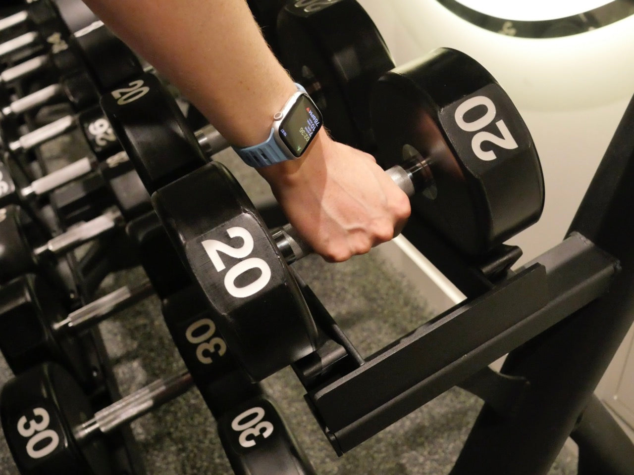 Our Director Jonathan working out with the Marine Blue Nomad Sport Band