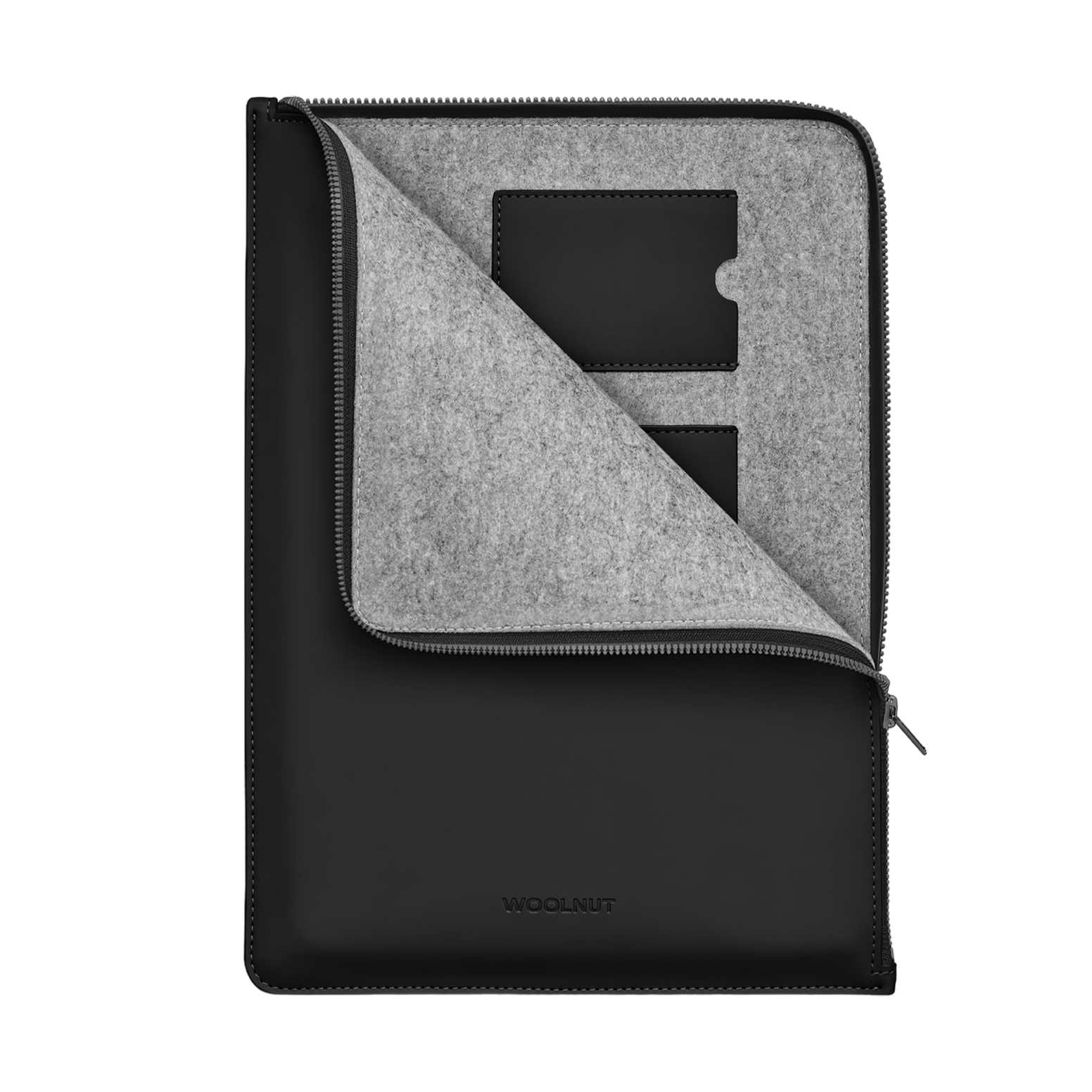 WOOLNUT Matte PU Folio for 13 / 14-inch MacBook - Black