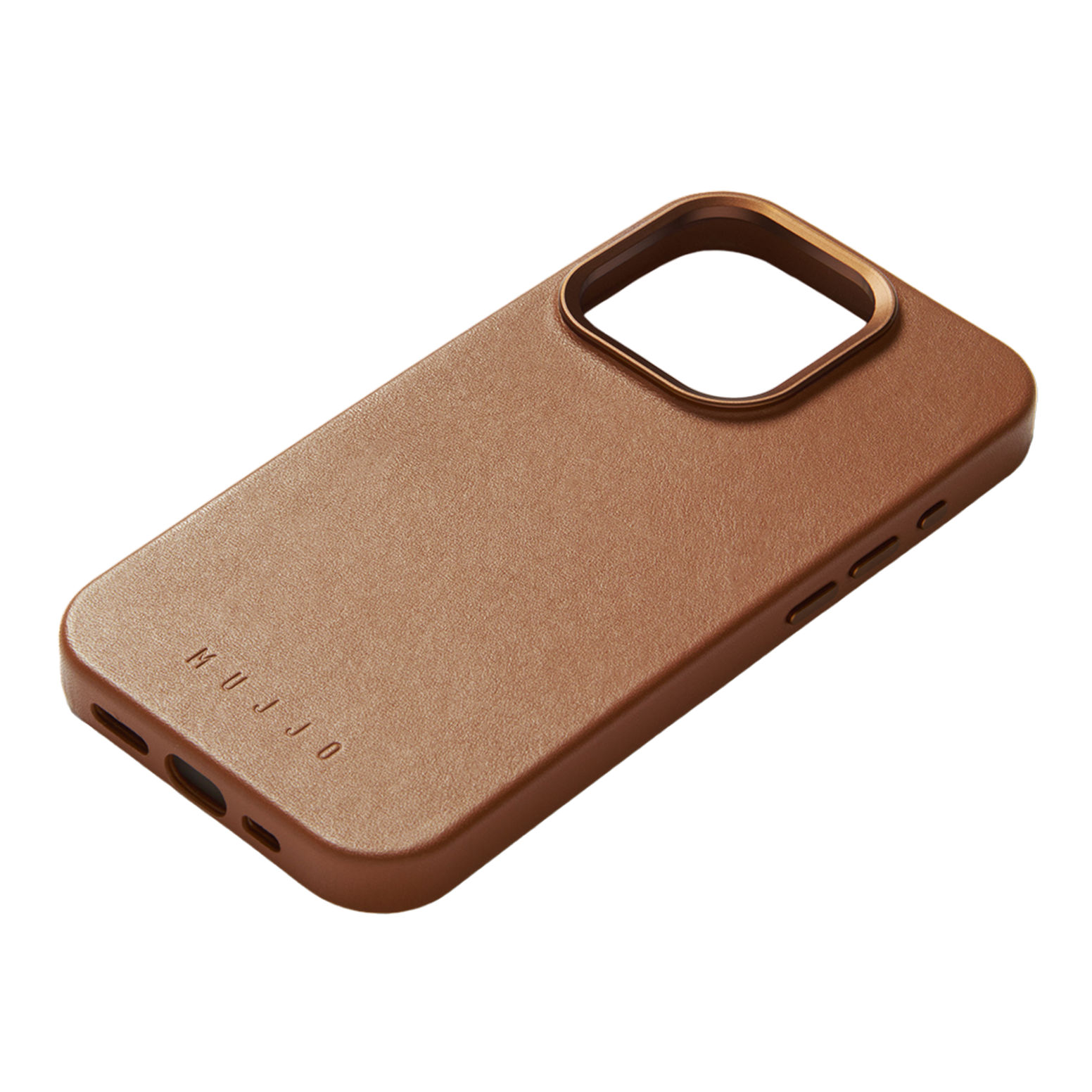 Mujjo Full Leather Case for iPhone 15 Pro - Tan