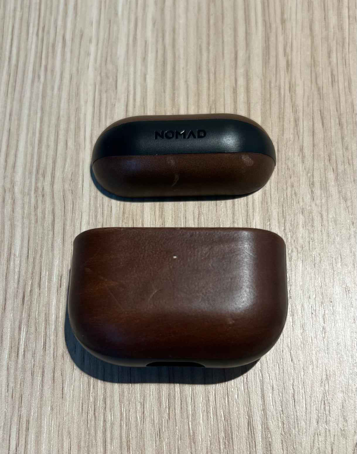 Nomad Modern Leather Case for AirPods (3rd Generation) - Rustic Brown Horween Leather - Open Box