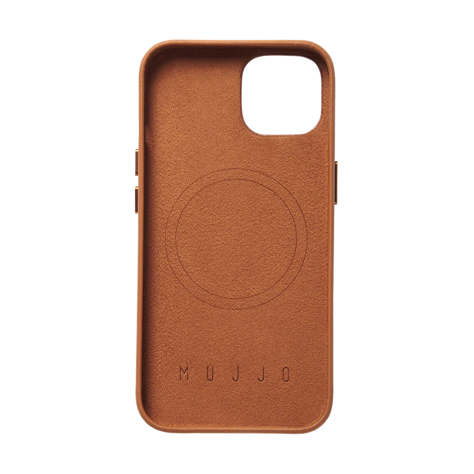 Mujjo Full Leather Wallet Case with MagSafe for iPhone 15 / 14 / 13 - Tan