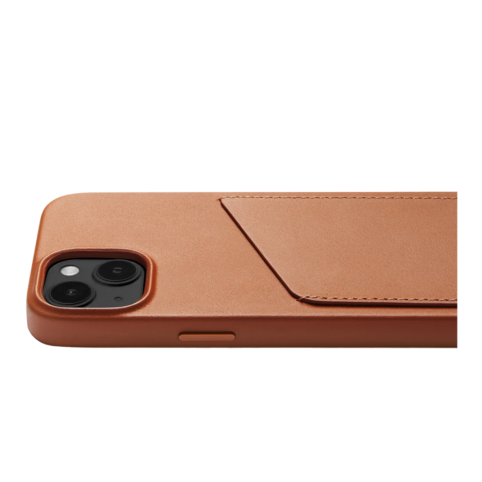 Mujjo Full Leather Wallet Case with MagSafe for iPhone 15 / 14 / 13 - Tan