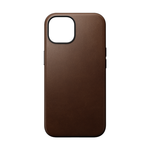 Nomad Modern Leather Case for iPhone 15 - Brown