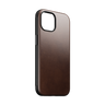 Nomad Modern Case with Horween Leather for iPhone 15 - Rustic Brown 