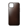 Nomad Modern Case with Horween Leather for iPhone 15 Plus - Rustic Brown