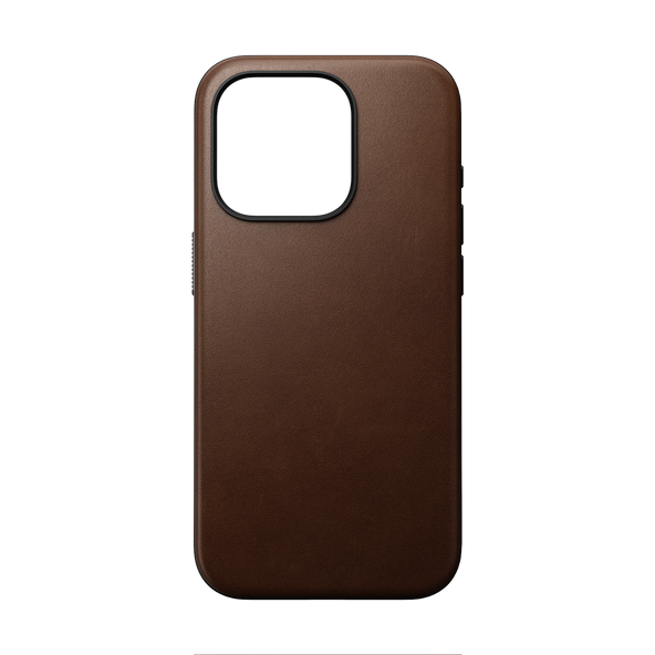 Nomad Modern Leather Case for iPhone 15 Pro - Brown - Open Box