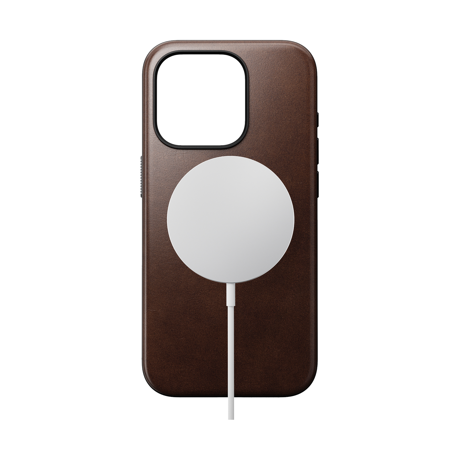 Nomad Modern Case with Horween Leather for iPhone 15 Pro - Rustic Brown