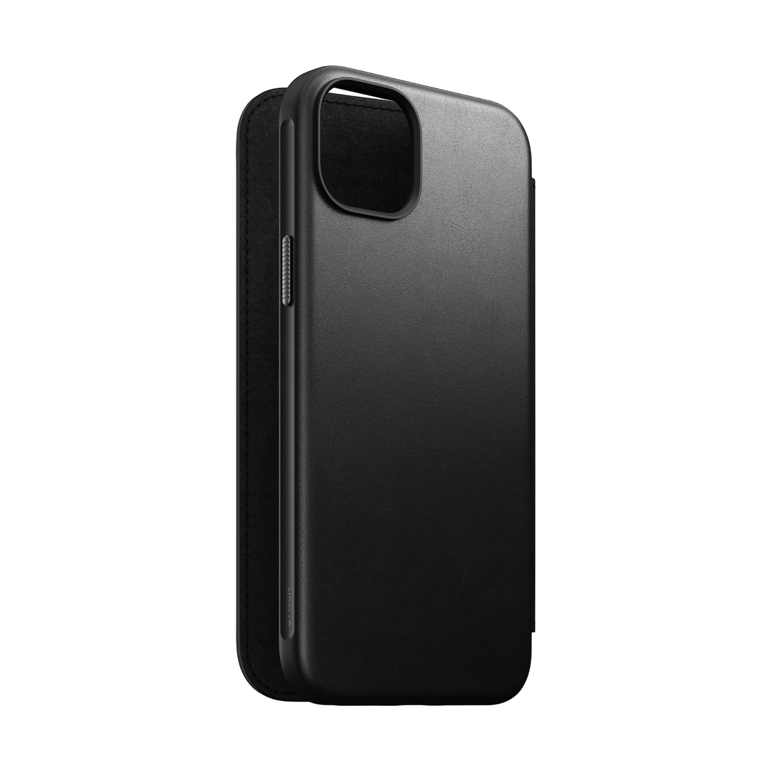 Nomad Modern Leather Folio for iPhone 15 Plus - Black