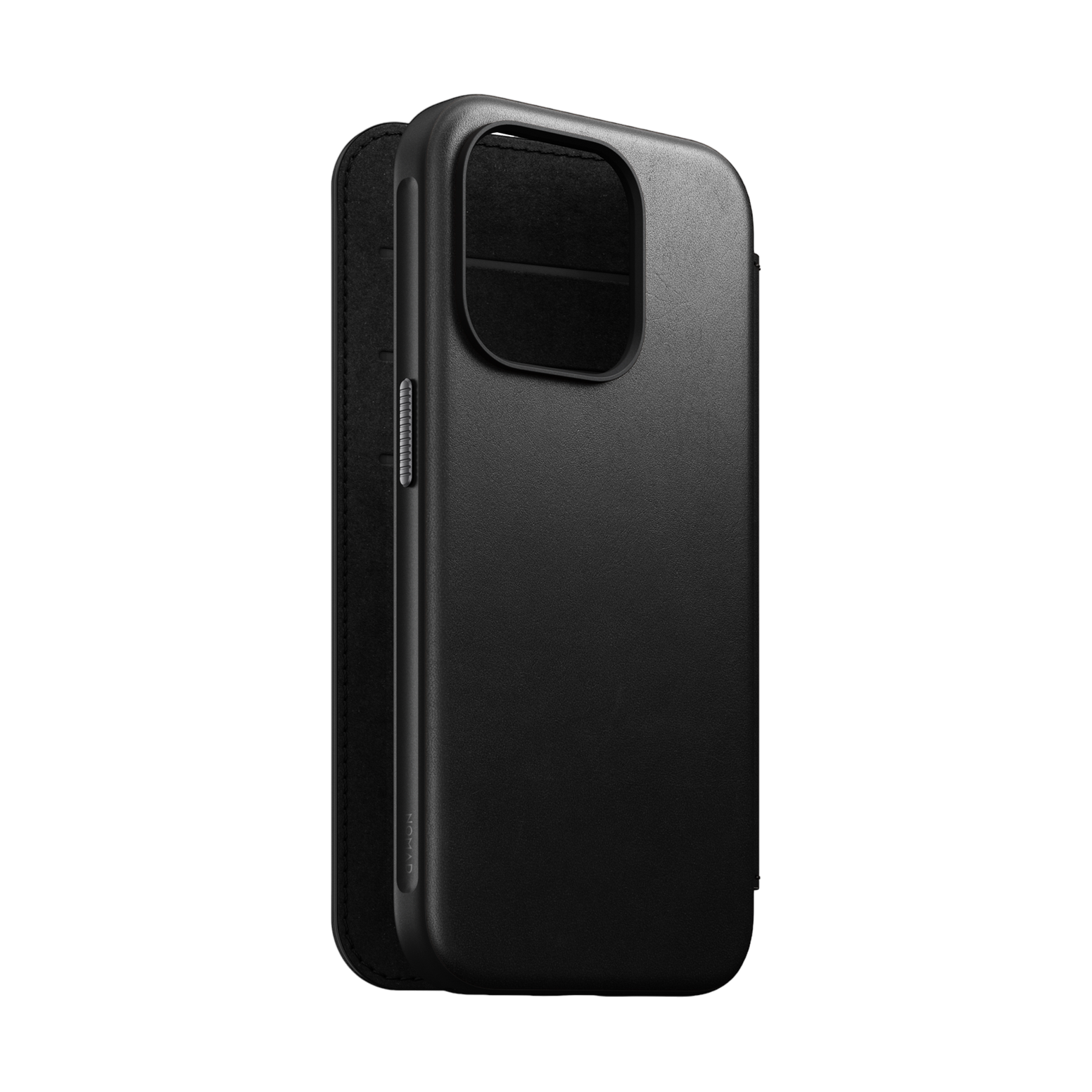 Nomad Modern Leather Folio for iPhone 15 Pro - Black