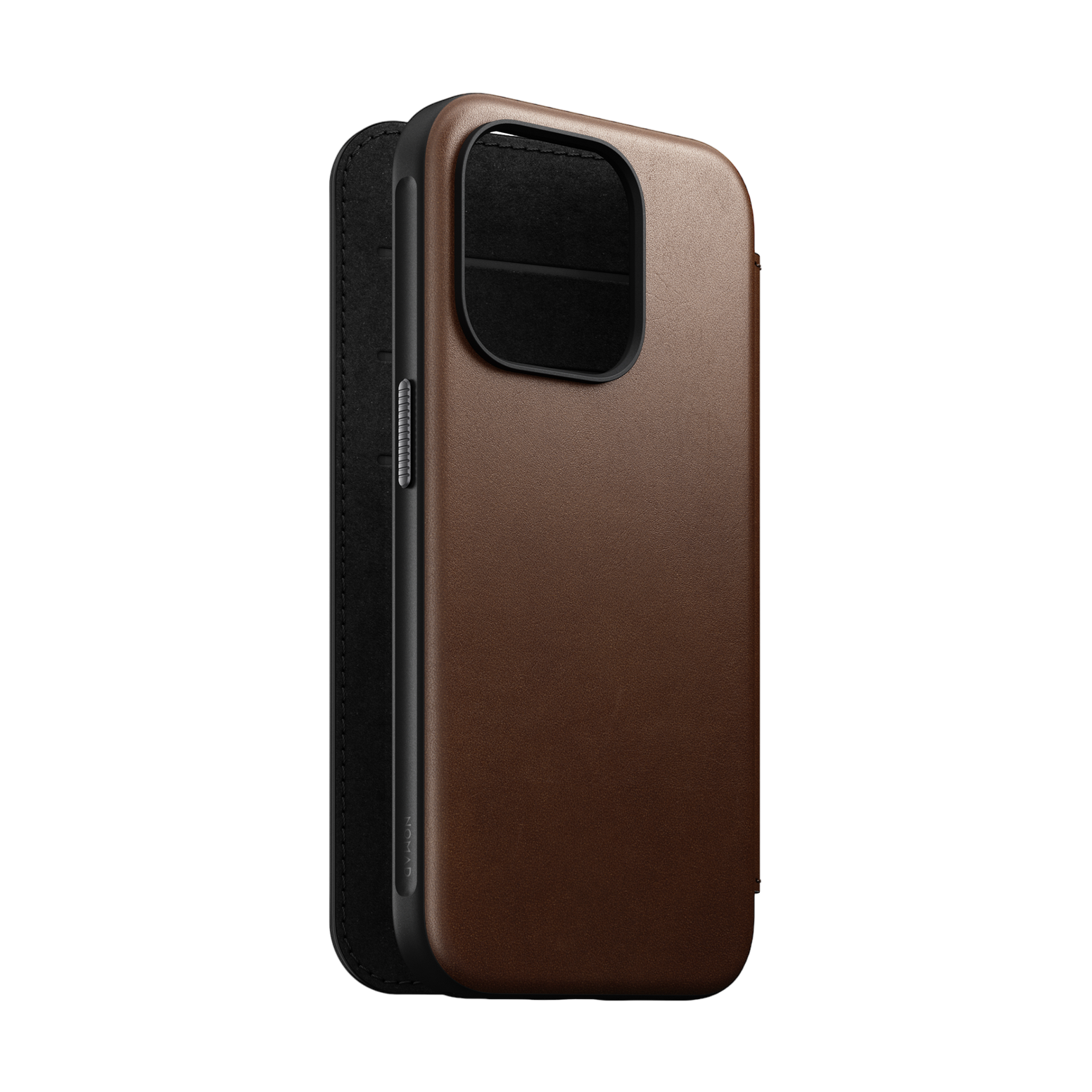 Nomad Modern Leather Folio for iPhone 15 Pro - Brown