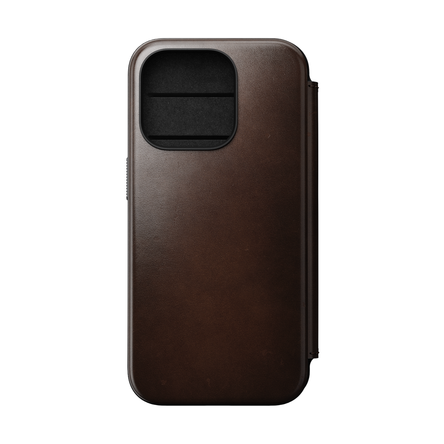 Nomad Modern Folio with Horween Leather for iPhone 15 Pro - Rustic Brown