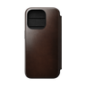 Nomad Modern Folio with Horween Leather for iPhone 15 Pro - Rustic Brown