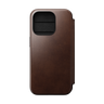 Nomad Modern Folio with Horween Leather for iPhone 15 Pro - Rustic Brown