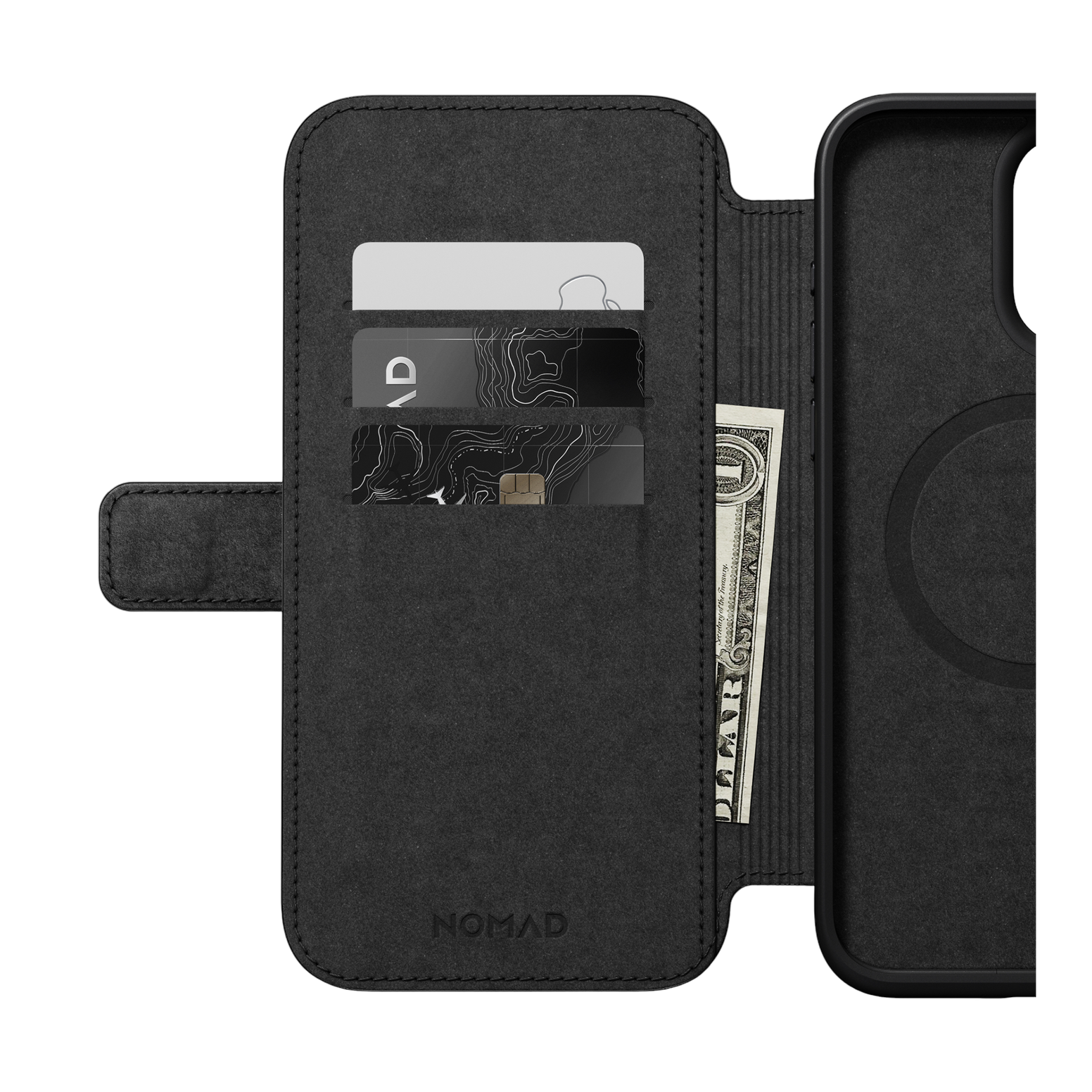 Nomad Modern Leather Folio for iPhone 15 Pro Max - Black