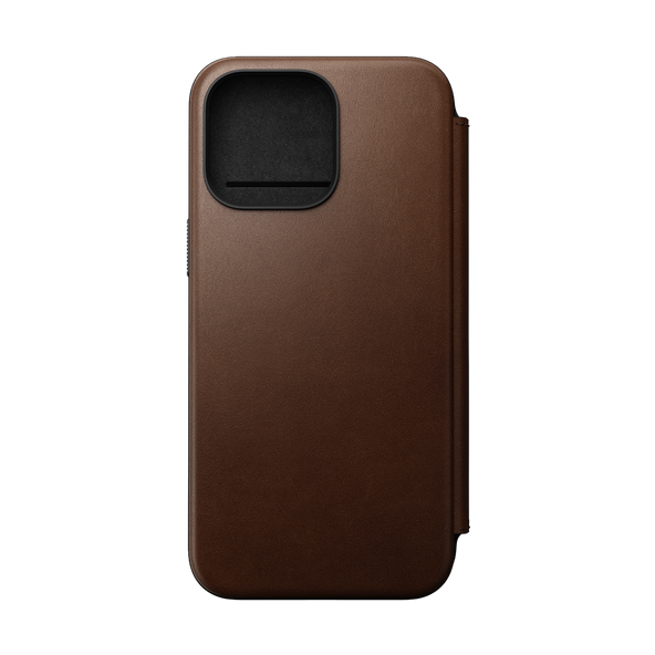 Nomad Modern Leather Folio for iPhone 15 Pro Max - Brown