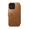 Nomad Modern Leather Folio for iPhone 15 Pro Max - English Tan