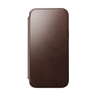 Nomad Modern Folio with Horween Leather for iPhone 15 Pro Max - Rustic Brown