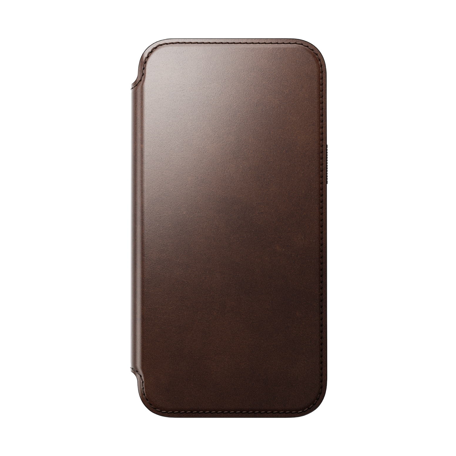 Nomad Modern Folio with Horween Leather for iPhone 15 Pro Max - Rustic Brown
