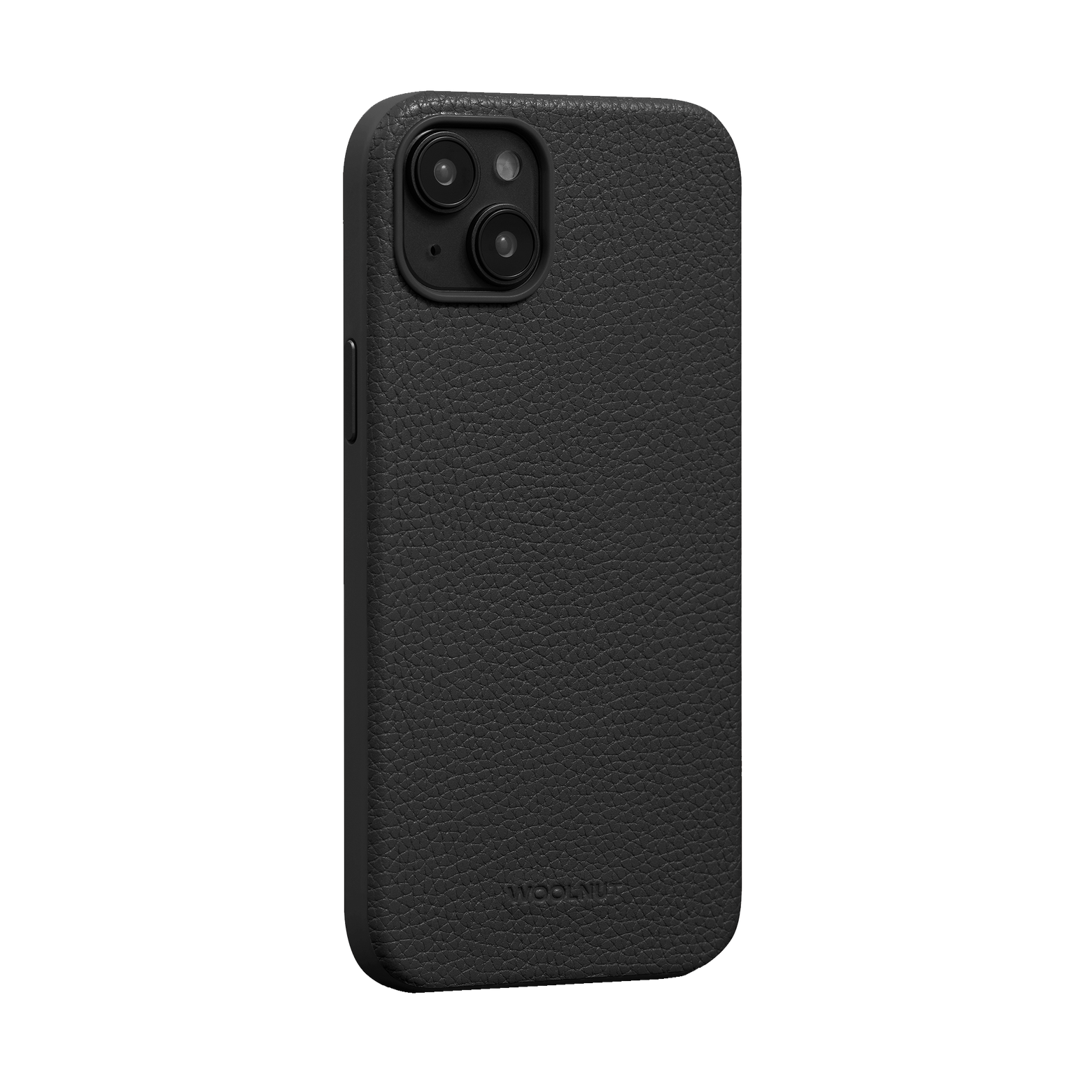 WOOLNUT Leather Case for iPhone 15 Plus - Black