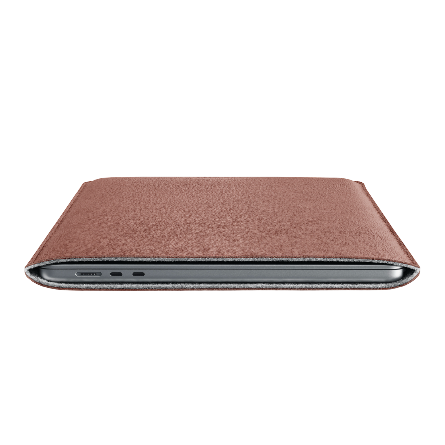 WOOLNUT Leather Sleeve for 15-inch MacBook Air - Cognac