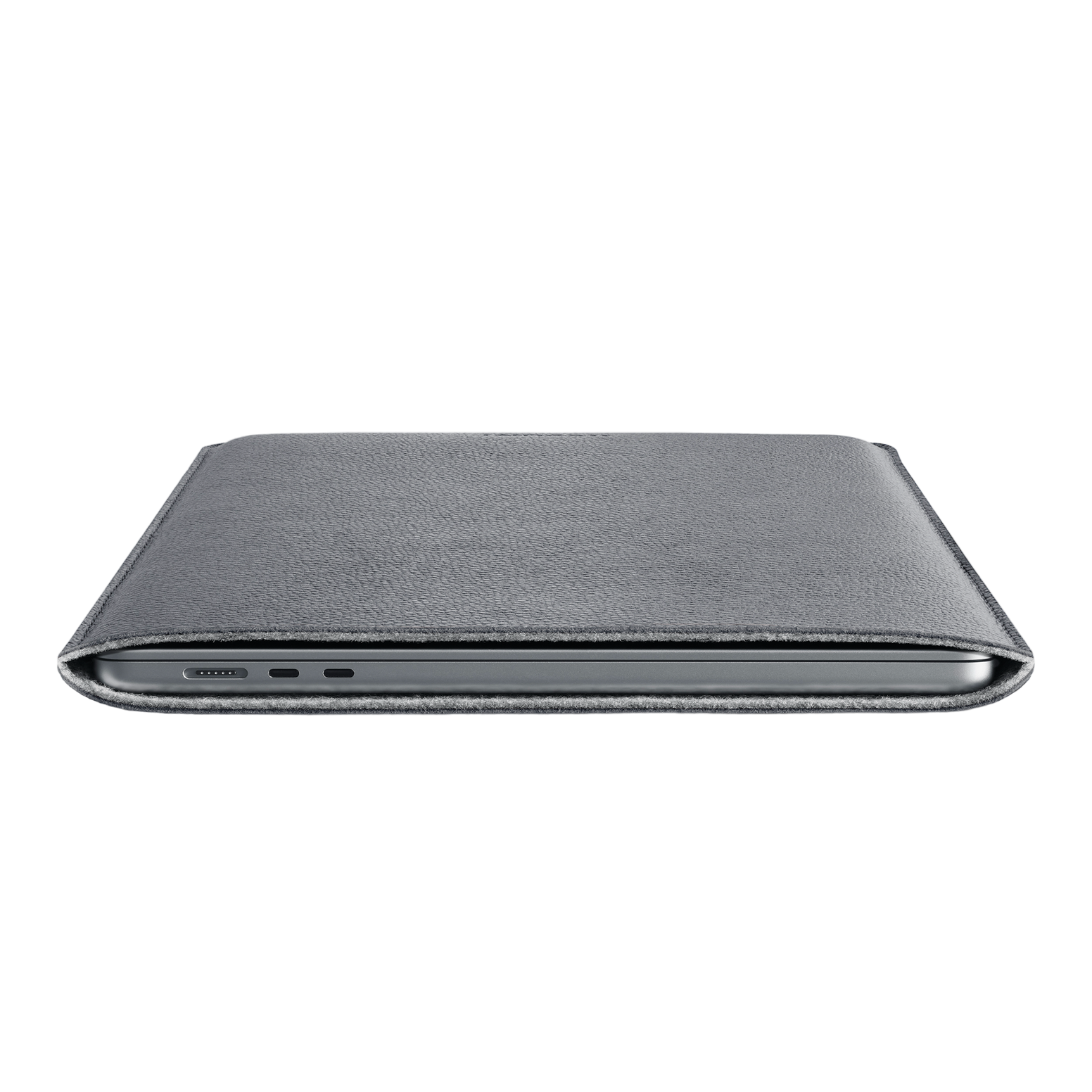 WOOLNUT Leather Sleeve for 15-Inch MacBook Air - Grey