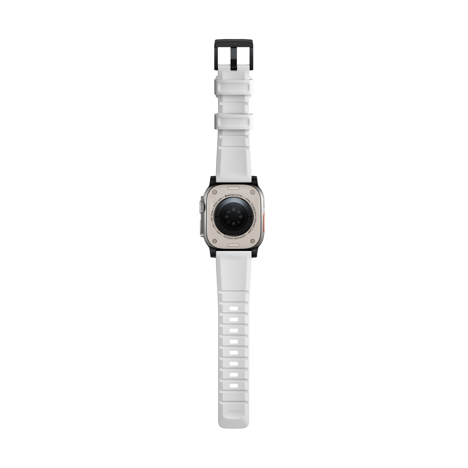 Nomad Rugged Band - 45/49mm - White - Black Hardware - Limited Edition - Exclusive to MegaMac - Discontinued