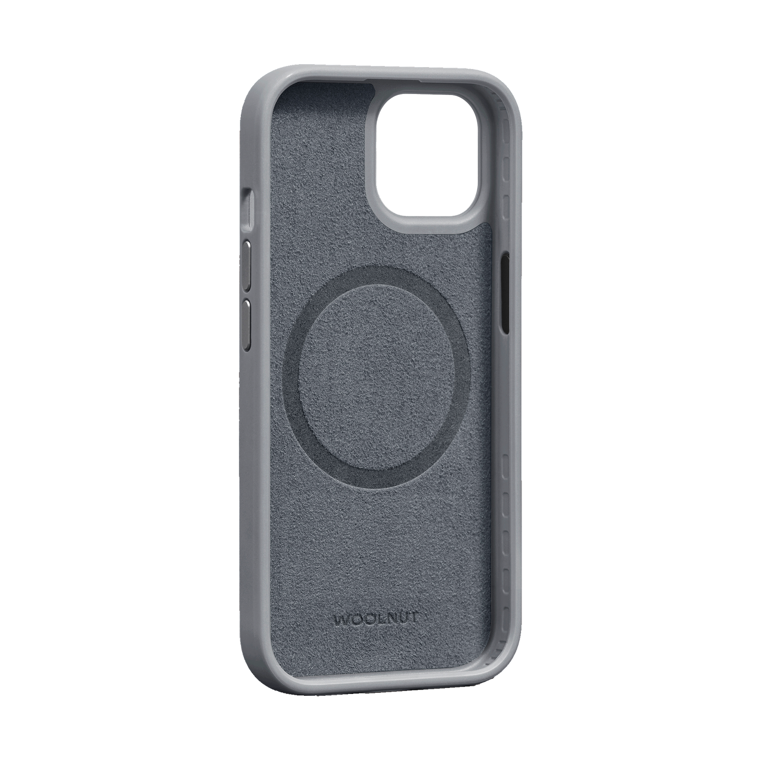 WOOLNUT Leather Case for iPhone 15 - Grey