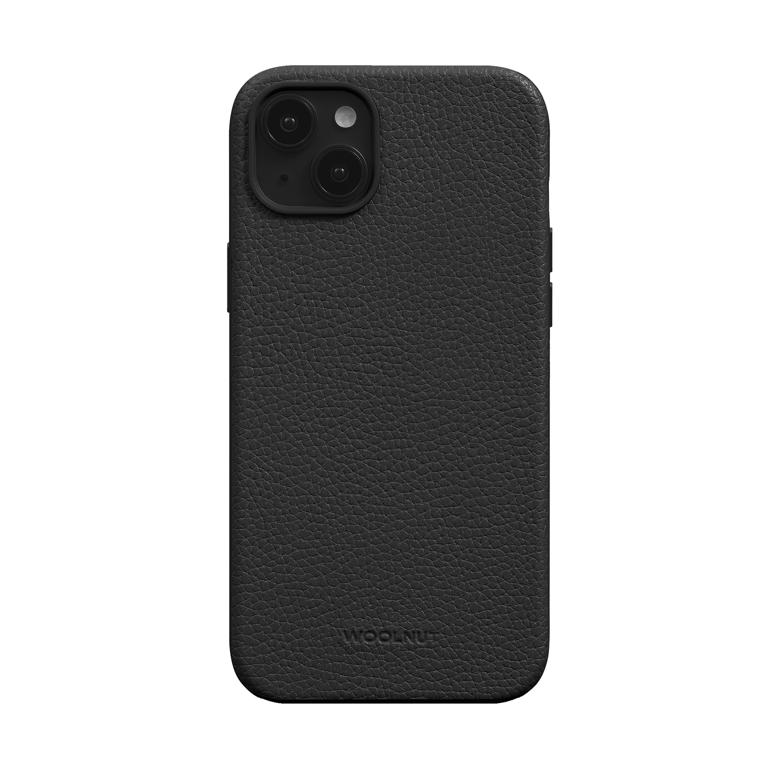 WOOLNUT Leather Case for iPhone 15 Plus - Black