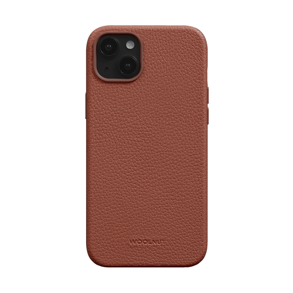 WOOLNUT Leather Case for iPhone 15 Plus - Cognac