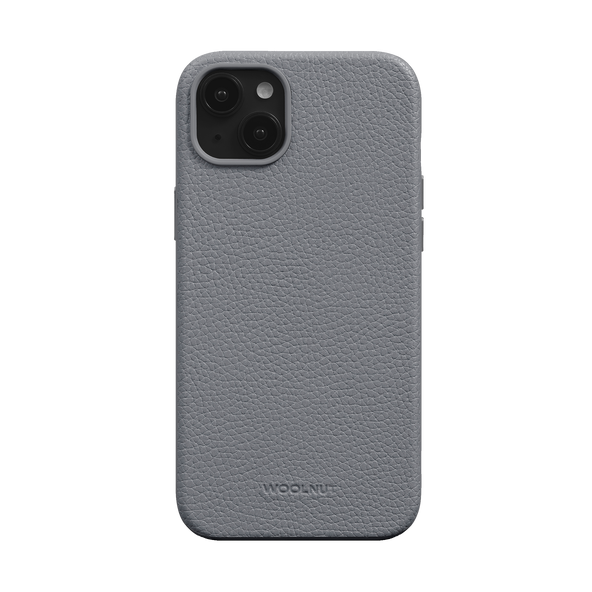 WOOLNUT Leather Case for iPhone 15 Plus - Grey
