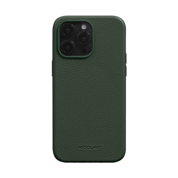 WOOLNUT Leather Case for iPhone 15 Pro Max - Green - Discontinued