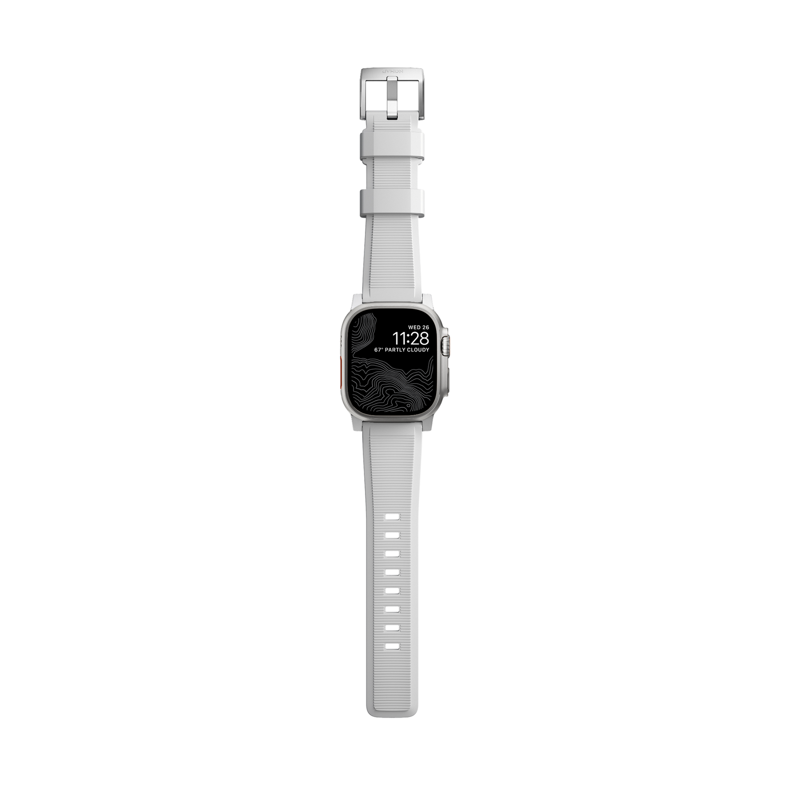 Nomad Rugged Band - 45/49mm - White - Silver Hardware - Limited Edition - Exclusive to MegaMac - Open Box