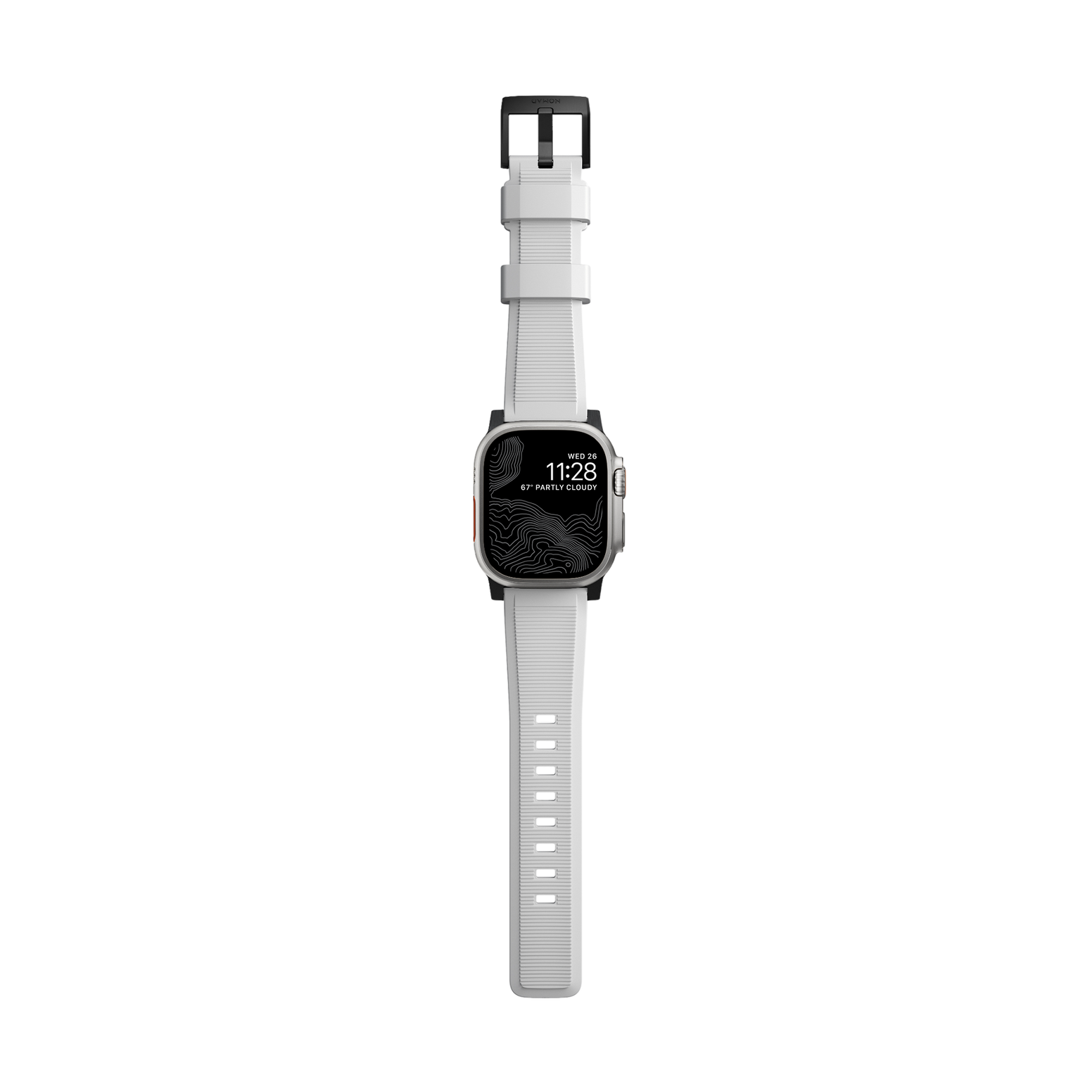 Nomad Rugged Band - 45/49mm - White - Black Hardware - Limited Edition - Exclusive to MegaMac - Discontinued