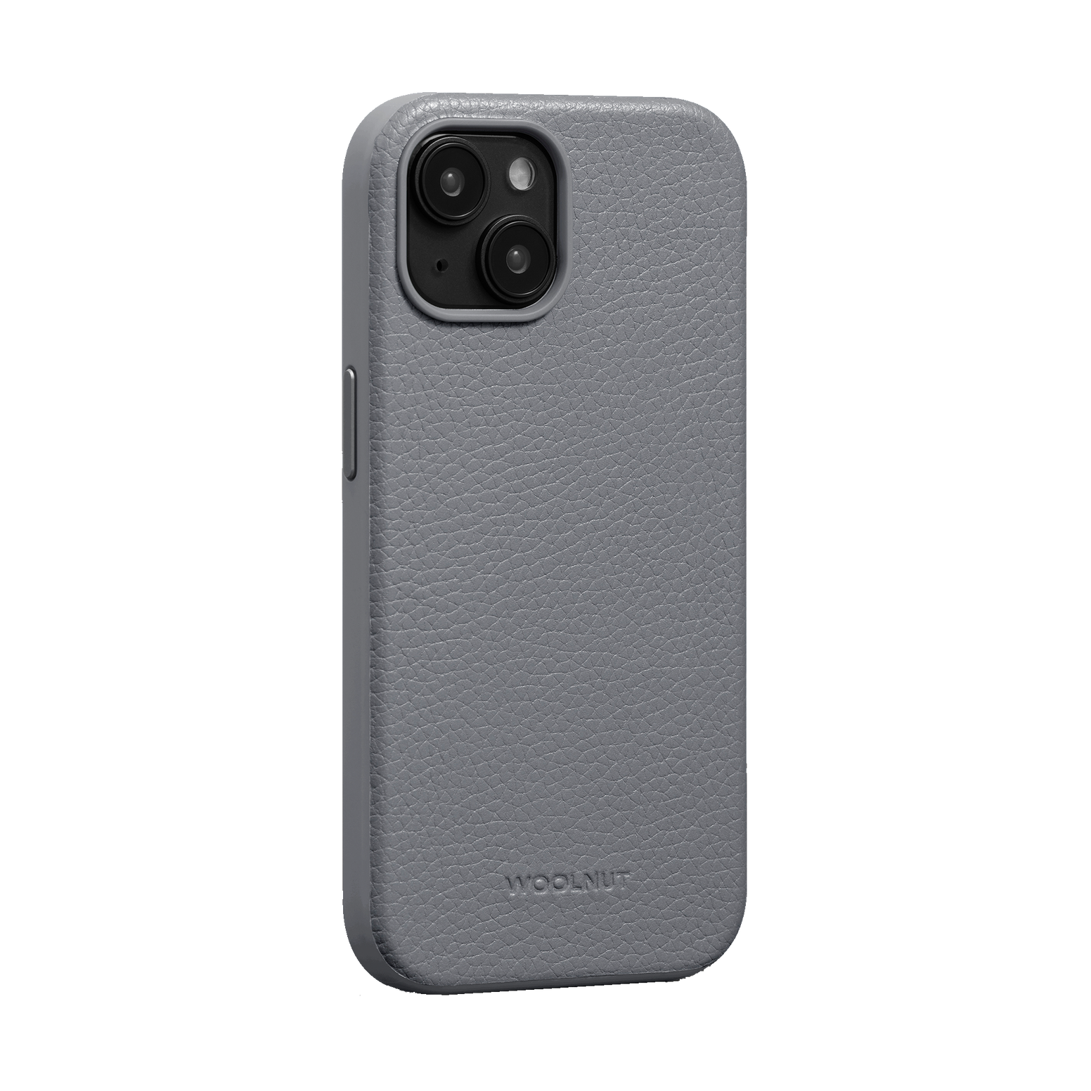 WOOLNUT Leather Case for iPhone 15 - Grey