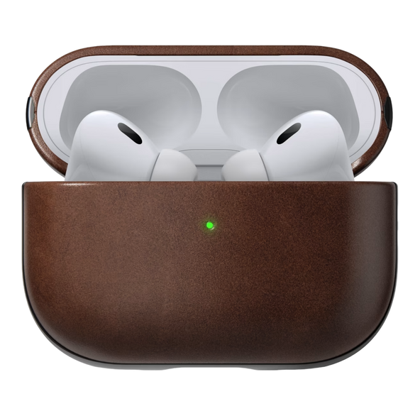 Nomad Modern Case with Horween Leather for AirPods Pro (2nd Gen) - Rustic Brown - Open Box