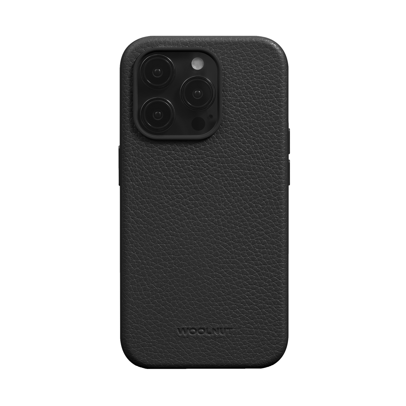 WOOLNUT Leather Case for iPhone 15 Pro - Black
